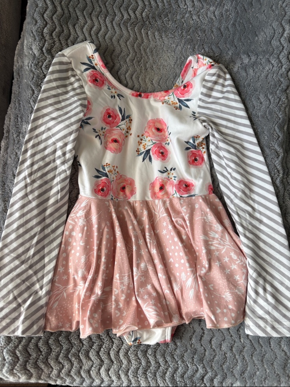 New without tags cheeky plum Girls Floral & Stripe Pink One-Piece